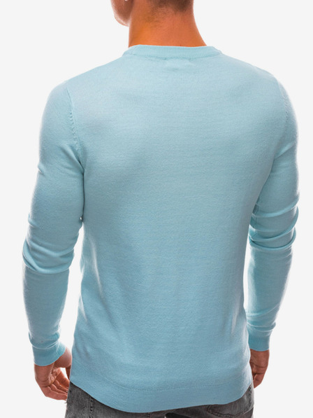 Ombre Clothing Svetlomodrý pánsky základný sveter Ombre Clothing