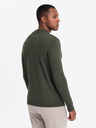 Ombre Clothing Pánsky pletený polodupačkový rolák s viskózou - tmavosivý V5 OM-SWTN-0125 Oblečenie Ombre