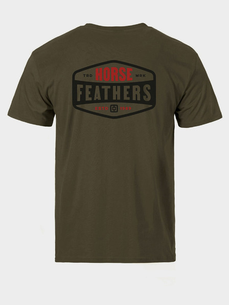 Horsefeathers Tričko Hexagon II - vypálená olivová veľkosť L HORSEFEATHERS