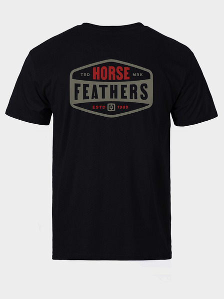 Horsefeathers Tričko Hexagon II - čierne veľkosť L HORSEFEATHERS