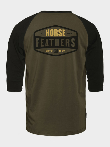 Horsefeathers Tričko Hexagon II Raglan - spálená olivová veľkosť L HORSEFEATHERS