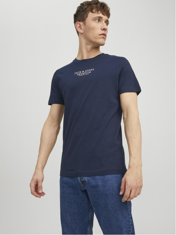 Jack & Jones Tmavomodrá pánska mikina Jack & Jones
