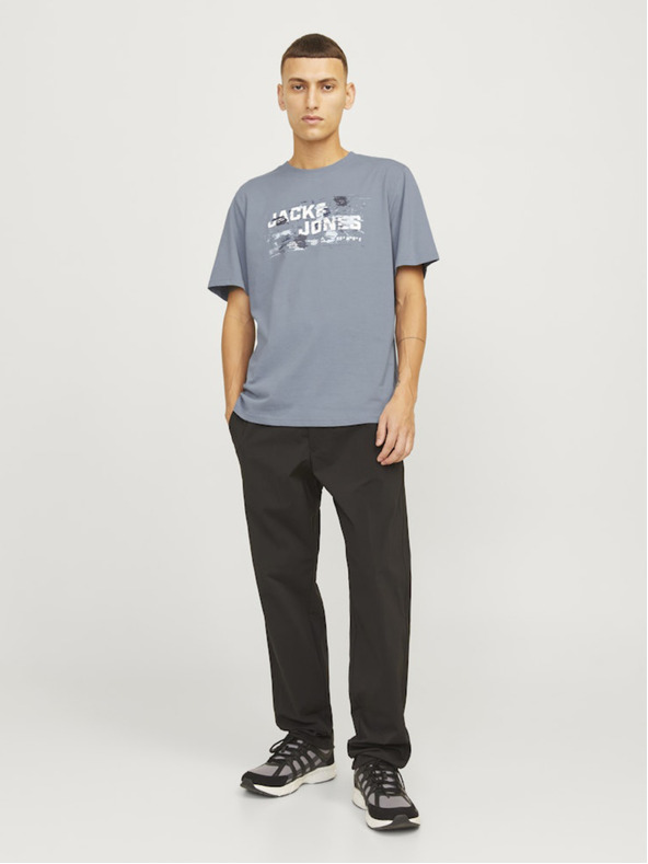 Jack & Jones Šedé pánske tričko Jack & Jones