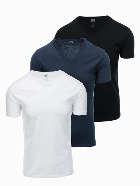 Ombre Clothing Pánske tričko bez potlače - mix 3 ks Z29 Ombre Clothing