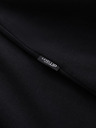 Ombre Clothing Pánske bavlnené tričko LOOSE FIT s dlhým rukávom a okrúhlym výstrihom - čierne V1 OM-LSBC-0129 Ombre Clothing