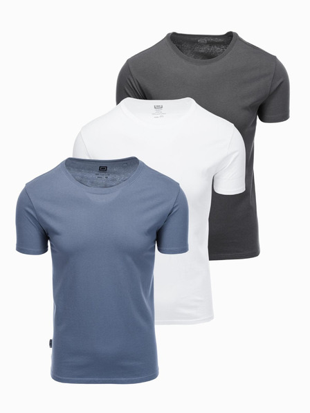 Ombre Clothing Pánske tričko bez potlače - mix 3 ks Z29 Ombre Clothing