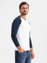 Ombre Clothing Pánske tričko s potlačou a dlhým rukávom - čierne V1 OM-LSPT-0119 Oblečenie Ombre