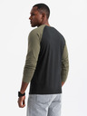 Ombre Clothing Pánske tričko s potlačou a dlhým rukávom - čierne V1 OM-LSPT-0119 Oblečenie Ombre