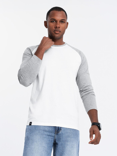 Ombre Clothing Pánske tričko s potlačou a dlhým rukávom - čierne V1 OM-LSPT-0119 Oblečenie Ombre