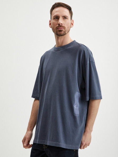 Tom Tailor Denim Tmavomodré pánske tričko nadrozmernej veľkosti Tom Tailor Denim