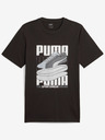 Puma Čierne pánske tričko s teniskami Puma