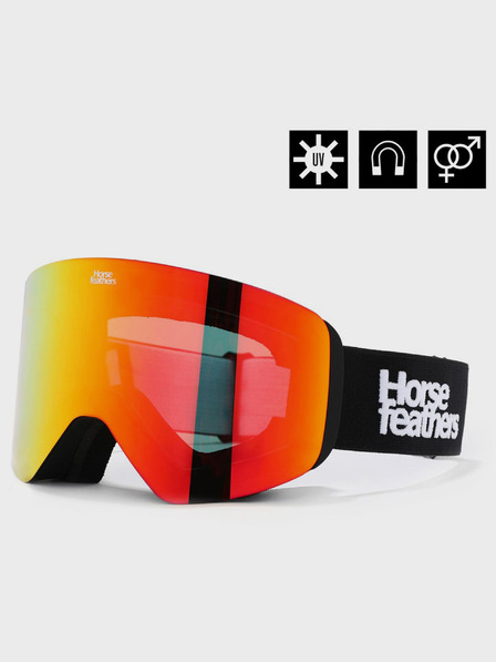 Horsefeathers Snowboardové okuliare Colt - čierne/zrkadlovo červené HORSEFEATHERS