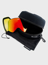 Horsefeathers Snowboardové okuliare Edmond - čierne/zrkadlovo červené HORSEFEATHERS