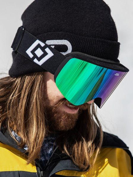 Horsefeathers Snowboardové okuliare Colt - čierne/zrkadlovo zelené HORSEFEATHERS