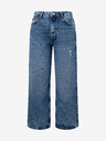 Pepe Jeans Modré dámske orezané džínsy širokého strihu Pepe Jeans Ani