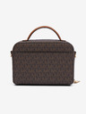 Michael Kors Tmavohnedá dámska vzorovaná kabelka Michael Kors Trunk Xbody