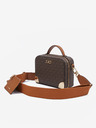 Michael Kors Tmavohnedá dámska vzorovaná kabelka Michael Kors Trunk Xbody