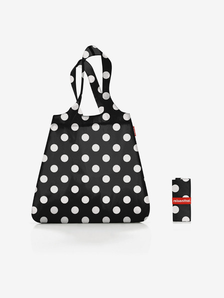 Reisenthel Čierna dámska nákupná taška s bodkami Reisenthel Mini Maxi Shopper Dots White