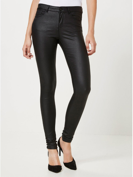 Vero Moda Čierne slim fit nohavice VERO MODA Seven