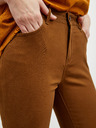 ZOOT.lab Hnedé dámske nohavice slim fit strihu ZOOT.lab Anna 2