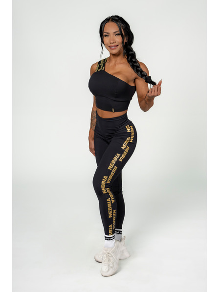 Nebbia NEBBIA INTENSE Iconic Dámske legíny s vysokým pásom 834 Gold Nebbia