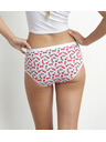 DIM DIM LES POCKETS COTTON BOXER 3x - Dámske bavlnené nohavičky 3 ks - čierna - biela - červená