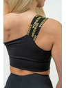 Nebbia NEBBIA Dámska športová podprsenka INTENSE Asymetrická 841 Gold Nebbia