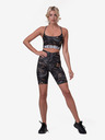 Nebbia Čierne dámske vzorované krátke legíny Nebbia Biker Shorts