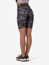 Nebbia Čierne dámske vzorované krátke legíny Nebbia Biker Shorts