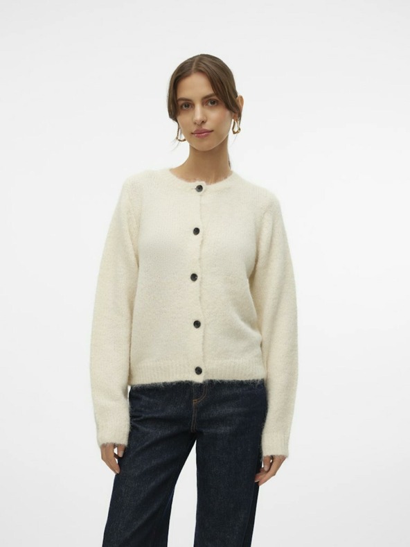 Vero Moda Krémový dámsky sveter Vero Moda Novah