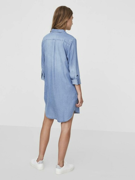Vero Moda Svetlomodré džínsové košeľové šaty VERO MODA Silla