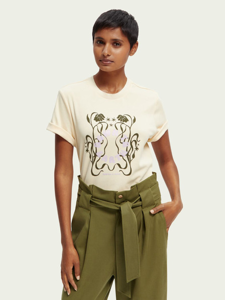 Scotch & Soda Béžové dámske tričko Scotch & Soda