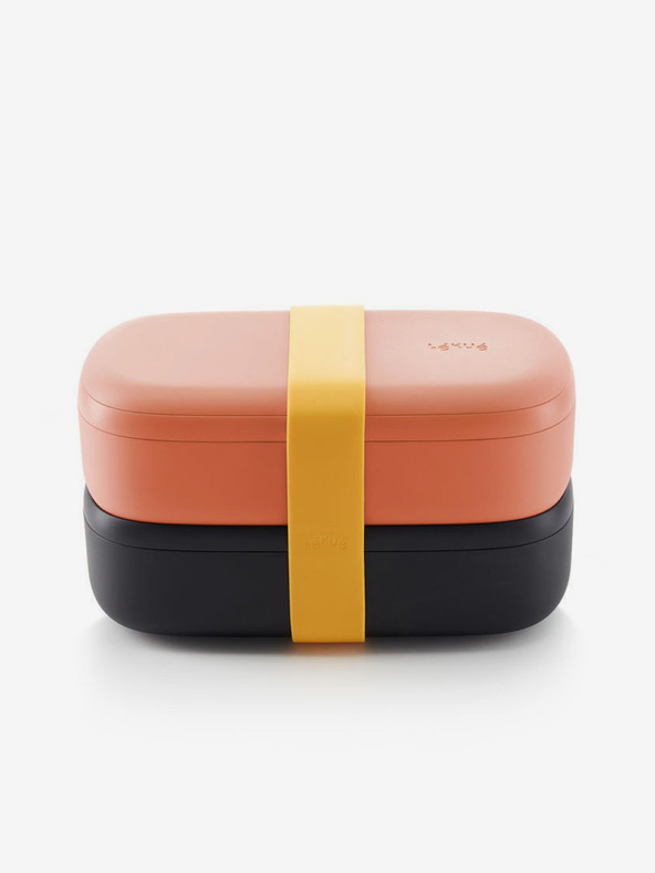 Lékué Čierno-oranžový Lékué LunchBox To Go (1000 ml)