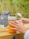 Lékué Lekvár s lyžičkou na občerstvenie Lékué Jar To Go Organic Cream (600 ml)