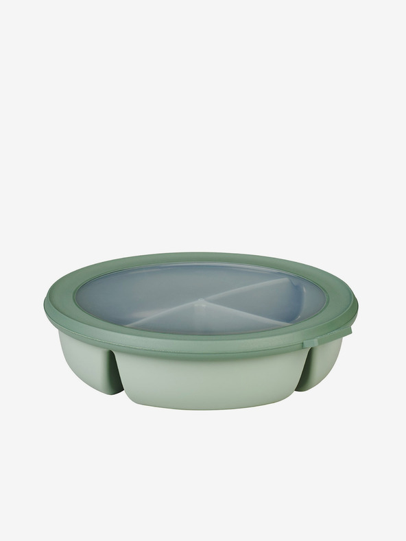 Mepal Svetlozelená miska s tromi priehradkami Mepal Bento bowl Cirqula 250+250+500 ml
