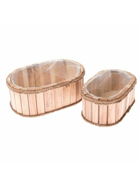 Casa de Engel Drevený obal na kvetináč s PVC - sada 2ks, 0/16