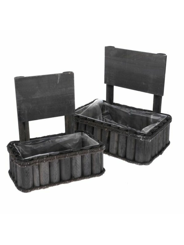 Casa de Engel Drevený obal na kvetináč s PVC - sada 2 ks, 0/8