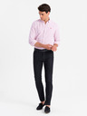 Ombre Clothing Pánska bavlnená košeľa REGULAR FIT s jemnými prúžkami Ombre Clothing