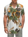 Ombre Clothing Pánske viskózové vzorované tričko s krátkym rukávom OM-SHPS-0113 Ombre Clothing biele