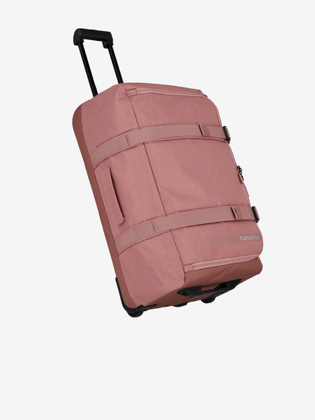 Travelite Ružová taška Travelite Kick Off Wheeled Duffle Bag L Rosé