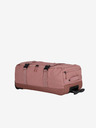 Travelite Ružová taška Travelite Kick Off Wheeled Duffle Bag L Rosé