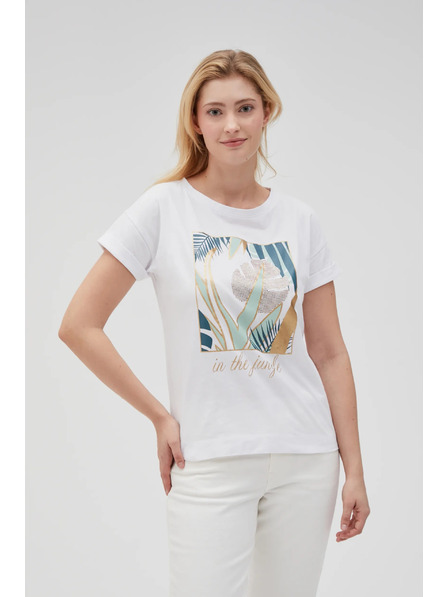 Moodo Women's White T-Shirt Moodo