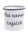 Casa de Engel Smaltový dekoračný hrnček "Na ranný čajík", 1000ml, 0/36