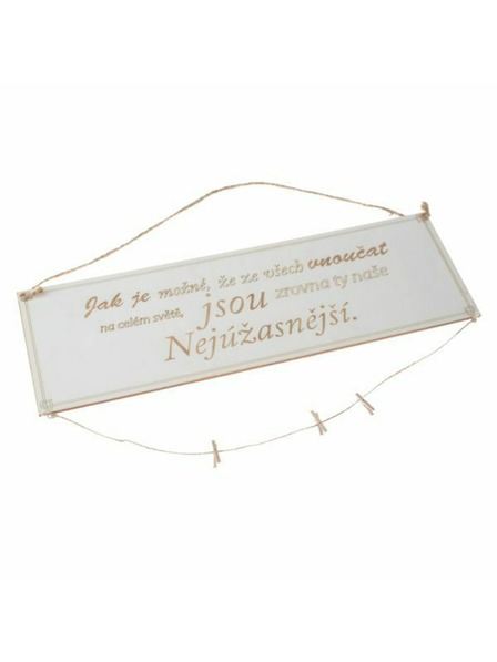 Casa de Engel Drevená závesná tabuľa s nápisom (CZ), 0/10
