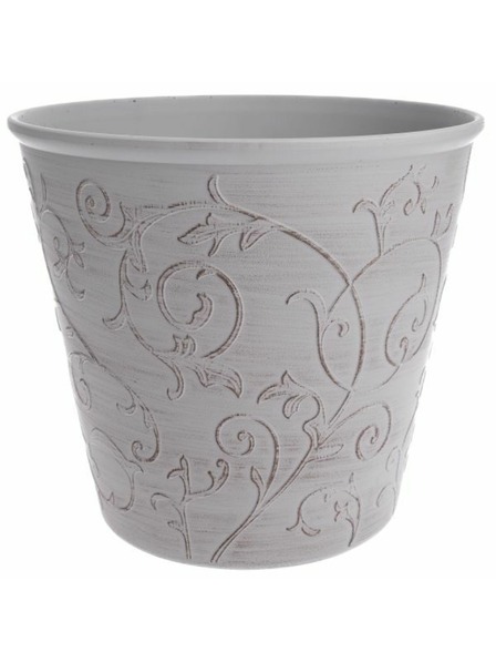 Casa de Engel Obal na kvetináč - ekologický plast, biely kvetinový, 0/24