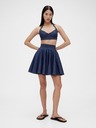 GAP Džínsová plisovaná mini sukňa GapStudio by Zac Posen GAP