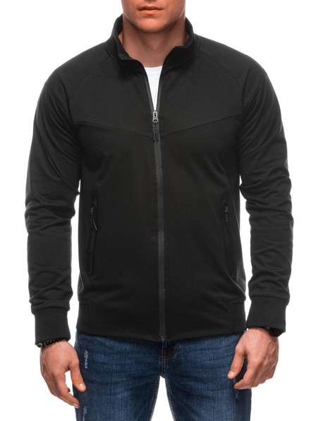 Edoti Pánska mikina na zips B1709 - čierna OTHER
