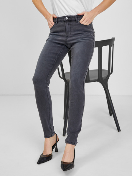 Orsay Šedé dámske skinny fit džínsy ORSAY