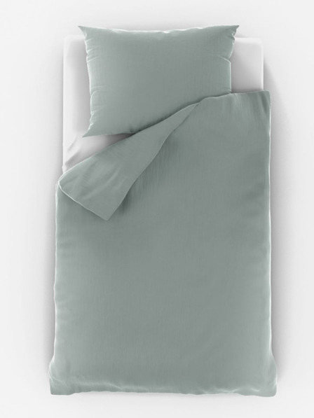 Kvalitex Predĺžená mušelínová posteľná bielizeň 140x220, 70x90cm svetlozelená Kvalitex