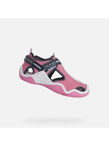Geox Fialové dievčenské sandále Geox Wader
